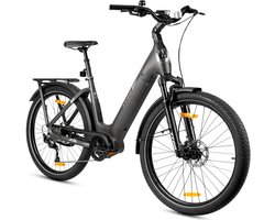 TTGO Z5 Elektrische Fiets - 250W MiddenMotor - 36V18Ah Accu - 27.5 Inch Banden - Max Snelheid 25km/u - Max Bereik 110-130km - Shimano 9 Versnellingen - Grijs