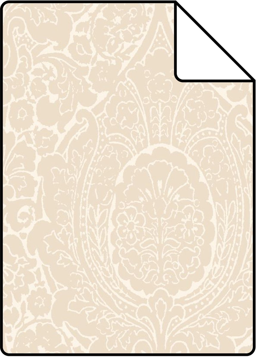 Proefstaal Origin Wallcoverings behang ornamenten cr�me beige - 26,5 x 21 cm - 345433-S