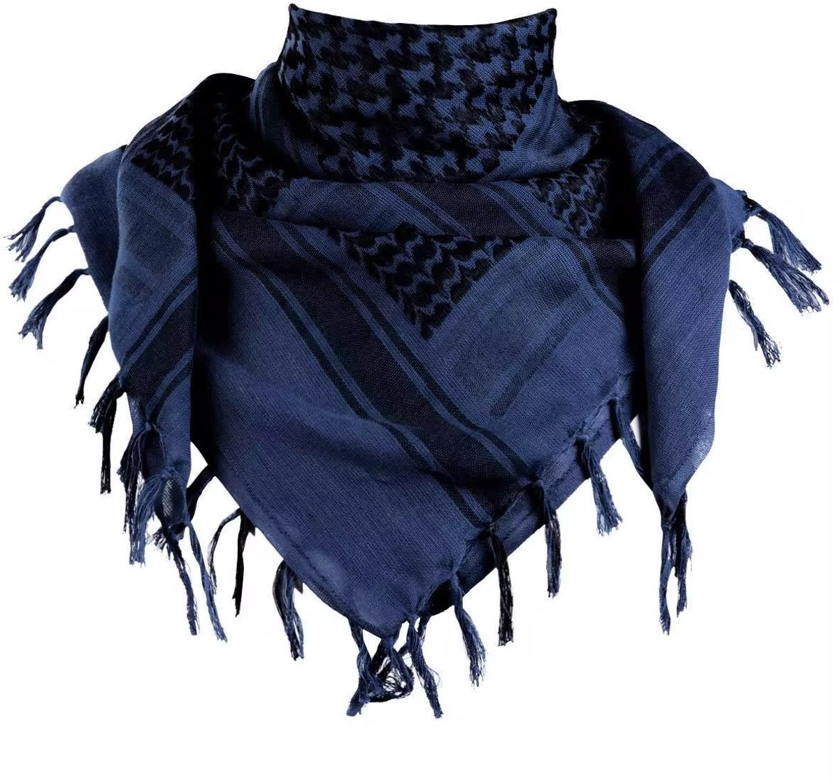 Arabische Shemagh Sjaal – Keffiyeh / Kafiya – Arafat PLO Stijl – Woestijn Sjaal – Unisex - blauw