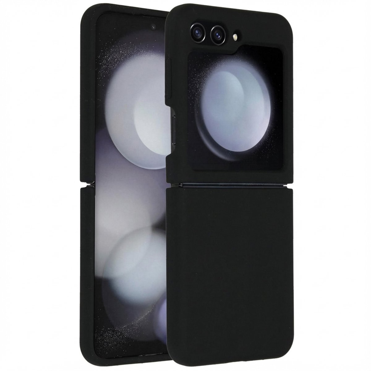 Accezz Hoesje Siliconen Geschikt voor Samsung Galaxy Z Flip 5 - Accezz Liquid Silicone Backcover - Zwart