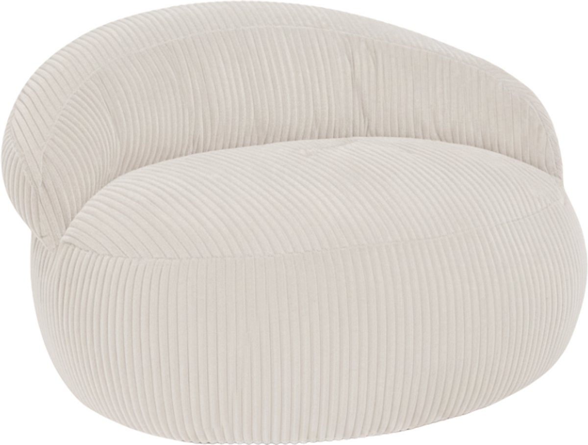 Bananair Zitzak XXL - Afneembare hoes - Ribfluweel - Zitzak Volwassenen & Tieners - 110x100 cm - Beige