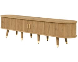 Kast 175X38X45 cm Tv Kast Hout MDF Met Schuifdeuren Uniek Design Lage Tv Meubel Met Tv Beugel Voor Woonkamer
