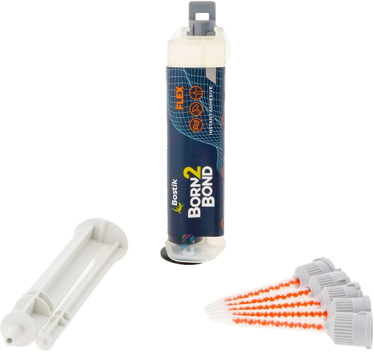 Bostik Born2Bond Flex Cyanoacrylaatlijm 10 gram + 5 Mixertips