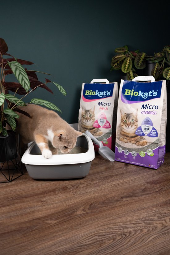 Biokat's Micro Classic - 14 L - Kattenbakvulling - Klontvormend - Zonder geur