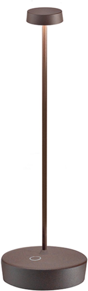 Zafferano Swap Pro Corten LED tafellamp, oplaadbaar en dimbaar, 2200-2700-3000K - 9u maximaal vermogen