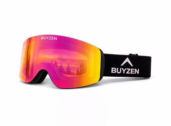 BUYZEN Performance Skibril – UV400 – Dubbele Anti-Fog Lens – REVO Coating – OTG – Helm Compatibel – Unisex Ski & Snowboard Bril