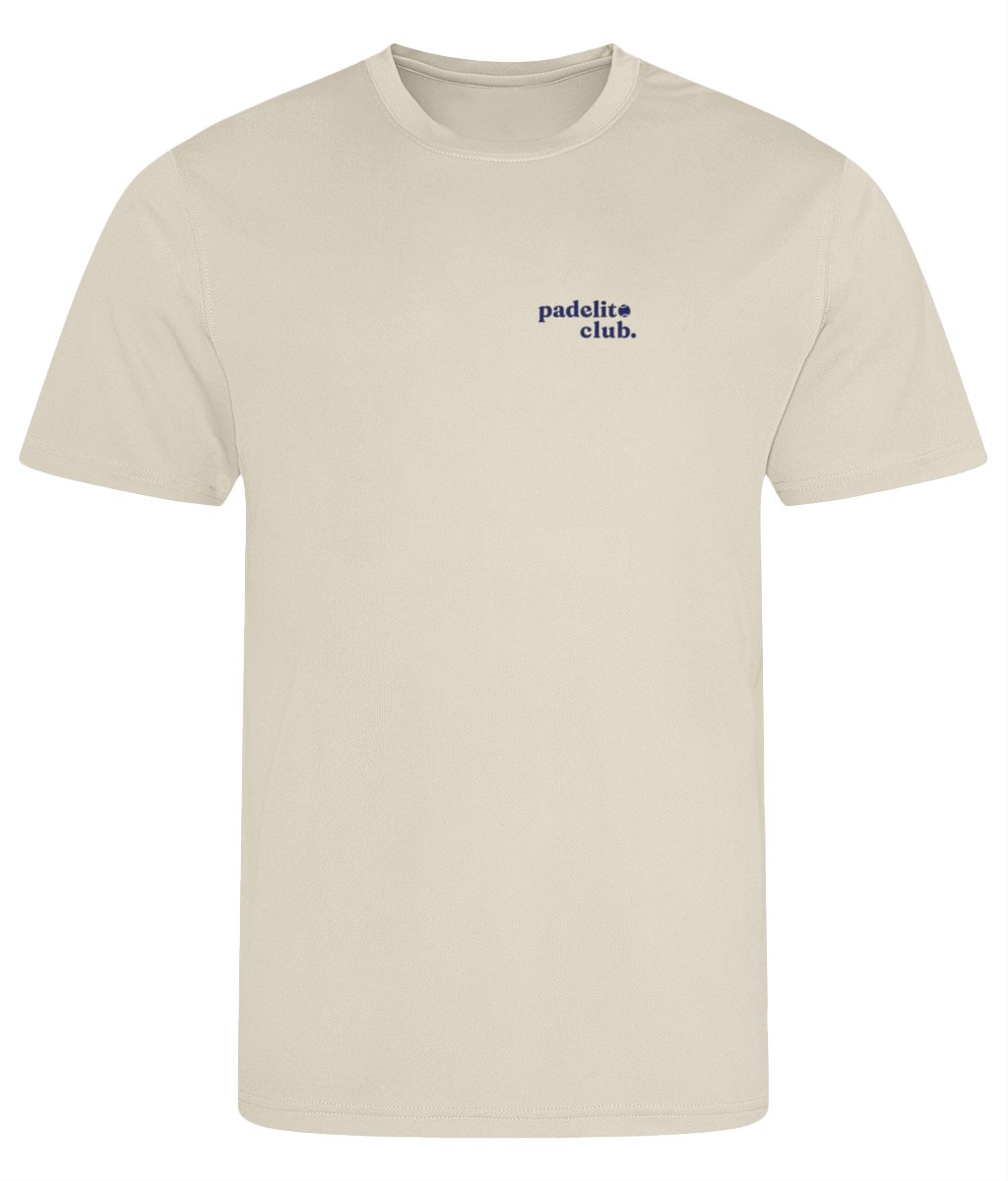 Padelito Club | Padel | Heren padel shirt beige L | sport shirt heren | Kleur: Beige | Maat L | Snel drogend sport shirt | Luchtig