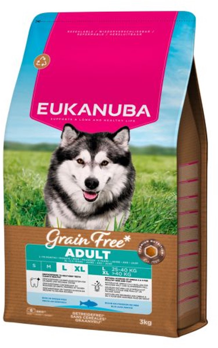 Eukanuba Dog Adult Large Graanvrij Vis 12 kg