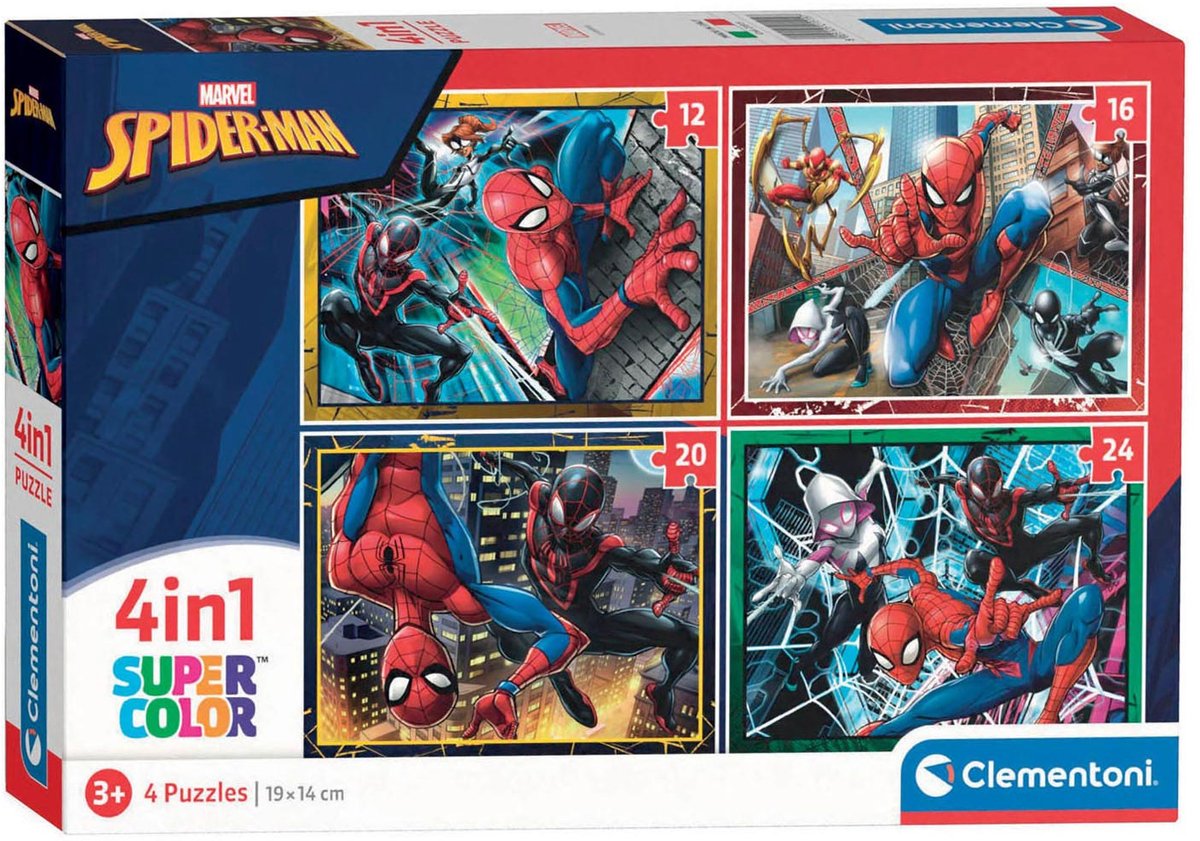 Clementoni - Puzzel - 4 in 1 - Spiderman - Puzzel Voor Kinderen - Supercolor — afbeelding 8