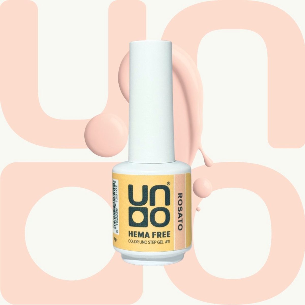 UNO One Step Gel – 3-in-1 Gellak – Base + Kleur + Top in één – HEMA-vrij – Rosato (Warm Licht Roze) – 10g