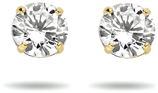 SPARKLE14 - Boucles d'oreille clous Zircone - Or