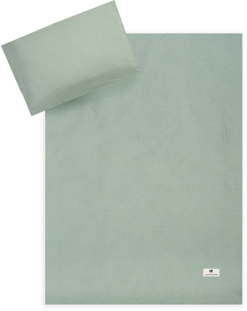 Julius Zöllner Muslin Bedlinnen - Groen - 100×135 + 40×60 cm