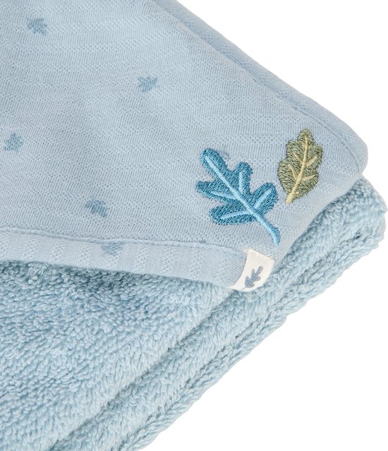 Little Dutch Pure Badcape - 75 x 75 cm - Denim Blue van Little Dutch — afbeelding 3