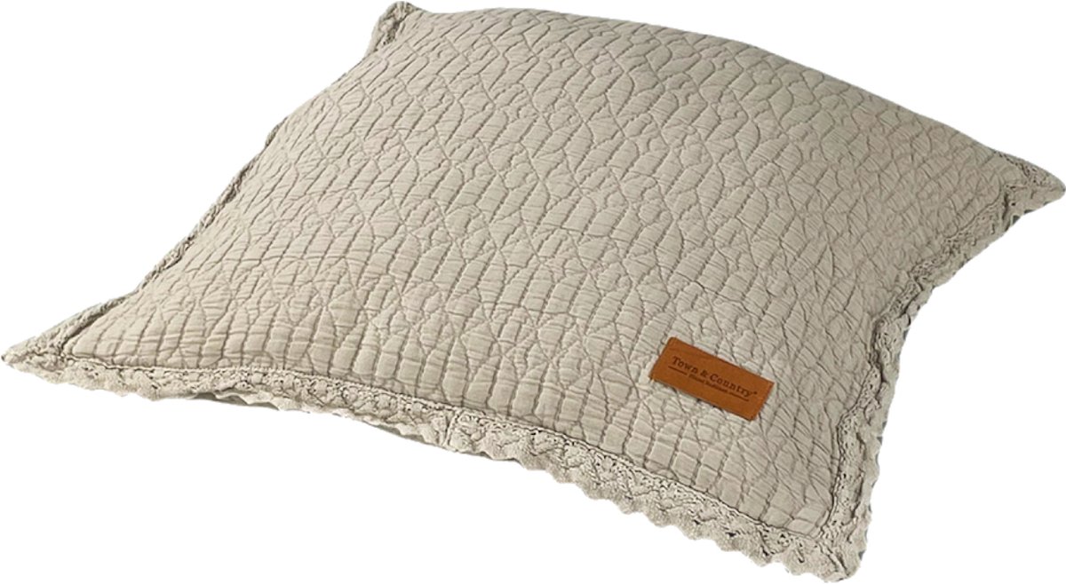 Town & Country Carolina Kussenhoes Beige / Sand 50 x 50 cm