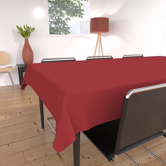 Tafelkleed vlekbescherming lotuseffect tuin linnen look strijkvrij afwasbaar uni kleur antraciet grootte rechthoekig 130x160 cm