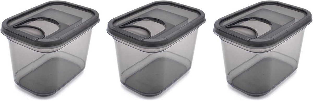 Set van 3 Universele Bewaarcontainers voor Droge Voorraad, 1.4 Liter