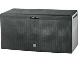 Grote kunststof opbergkist voor tuin en balkon met 290 liter inhoud