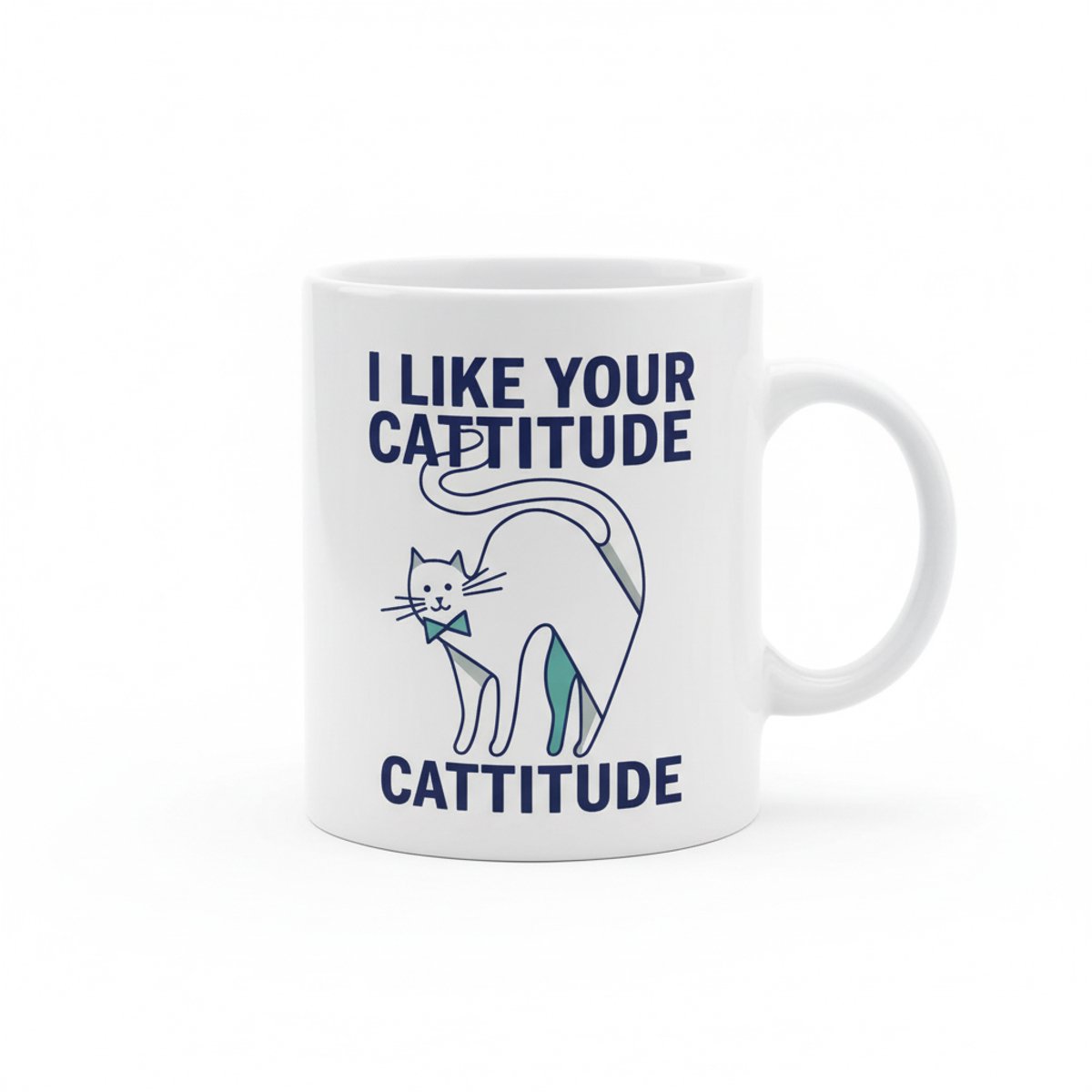 I Like Your Cattitude Mok - 330ml Keramische Koffiekop met Stijlvol Kat Design