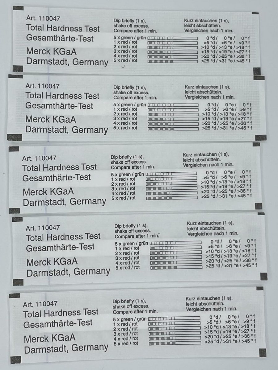 Teststrips voor Waterhardheid - 25 Stuks