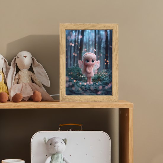 Nachtlampje 15x20 cm - Kinder lampje - Elfje - Cartoon - Bos - Lichtjes - Tafellamp kinderkamer - Slaapkamer lamp - Bedlamp kinderen - Kinderlampje stopcontact - Wandlamp babykamer - Nachtlampjes van Merkloos — afbeelding 3