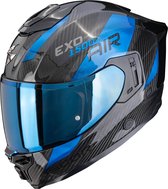 Scorpion EXO-1500 Carbon Platted Black Blue - Integraalhelm - Maat XL - Motorhelm - ECE 22-06 gekeurd