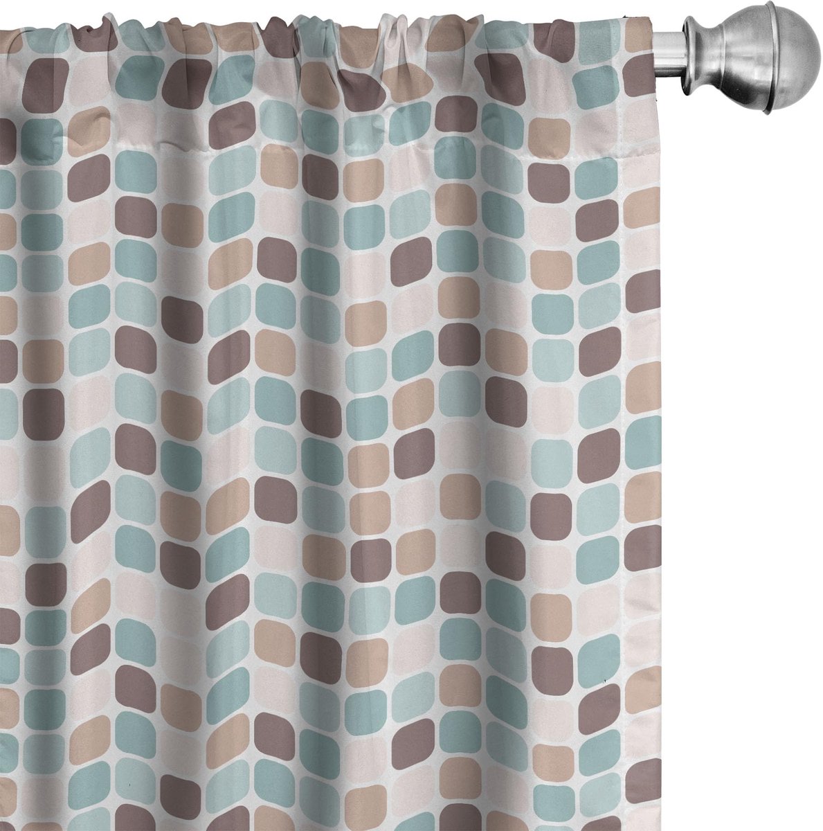 ABAKUHAUS Abstrakt gordijnen – 2x75x245 cm, veelkleurig, halfdonkerend Mehrfarbig