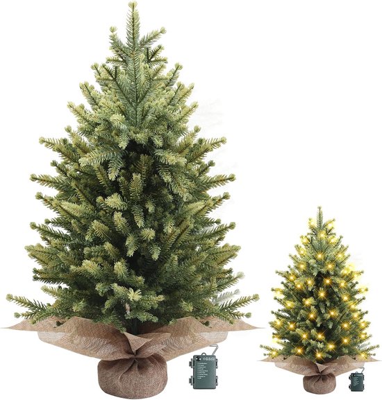 Mini Kerstboom incl. kerstballen en LED-verlichting 60 cm