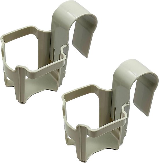 Gsrhzd Bekerhouder voor kinderwagen, 2 stuks 8 x 8 x 10 cm kinderwagen bekerhouder universeel met 2 haken voor verschillende maten voedingsflessen drinkflessen enz