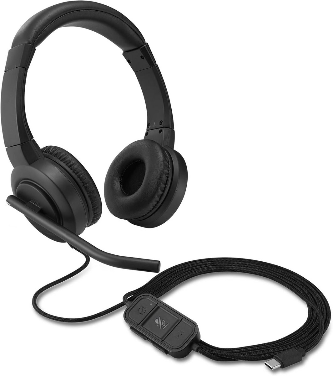 Comfortabele USB-C On-Ear Headset met Ruisreducerende Microfoon en HD Audio voor Thuiswerken