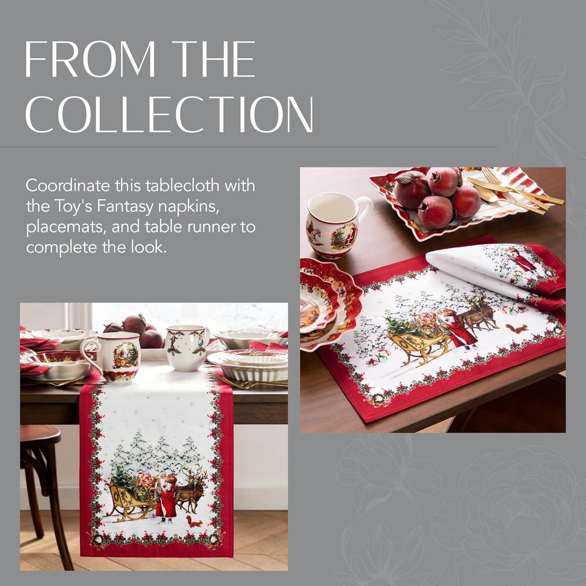 Kerst Tafelkleed Rechthoekig - Feestelijk Decoratie Tafeltextiel voor Kerst en Winter