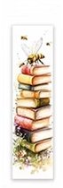 Bij boekenstapel Boekenlegger - Bladwijzer - 4 x 15 cm - Stevig karton