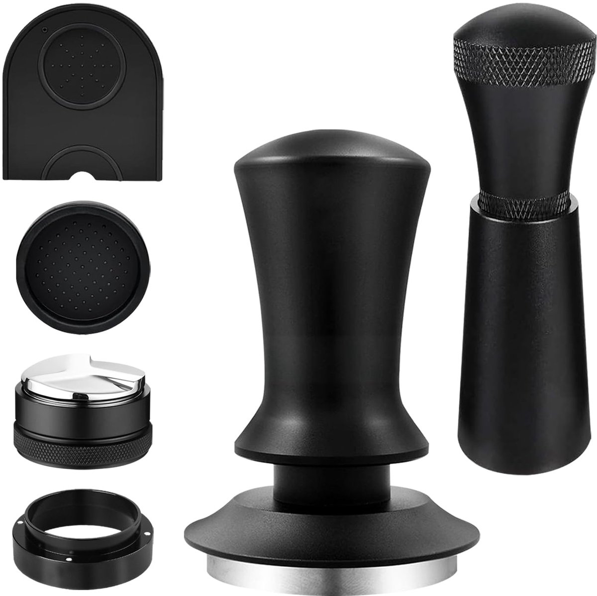 Unyqoos® Professionele 6-delige koffietamperset voor perfecte espresso bereiding thuis