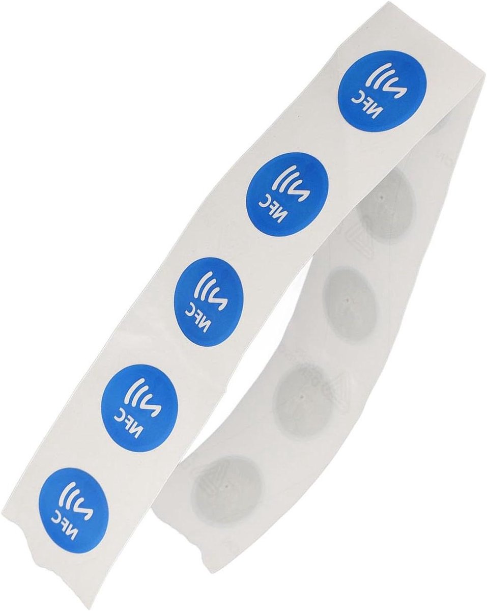 30 Waterdichte Programmeerbare NFC-stickers voor TagMo-telefoon, Blauwe NFC-tags