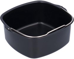 Bakpan voor Air Fryer - Vierkante Cake Pan Accessoires - Non-Stick Backing Cake Vat - Met Handvat - Brood Cake Mand - Bakken Tin Accessoires - Snelkookpan - 18 cm, Oven.