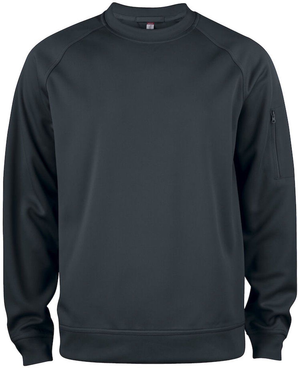 Clique Basic Active Roundneck 021010 - Zwart - L