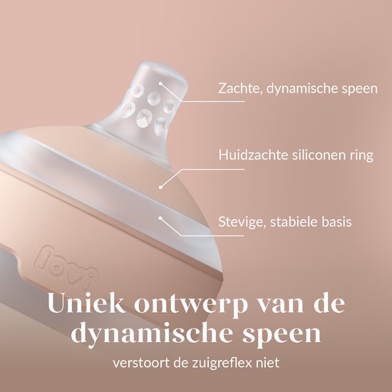 Difrax LOVI Mammafeel Dynamische Flessenspeen - 6+ Maanden - Cross Cut- 1 Stuk van Merkloos — afbeelding 4
