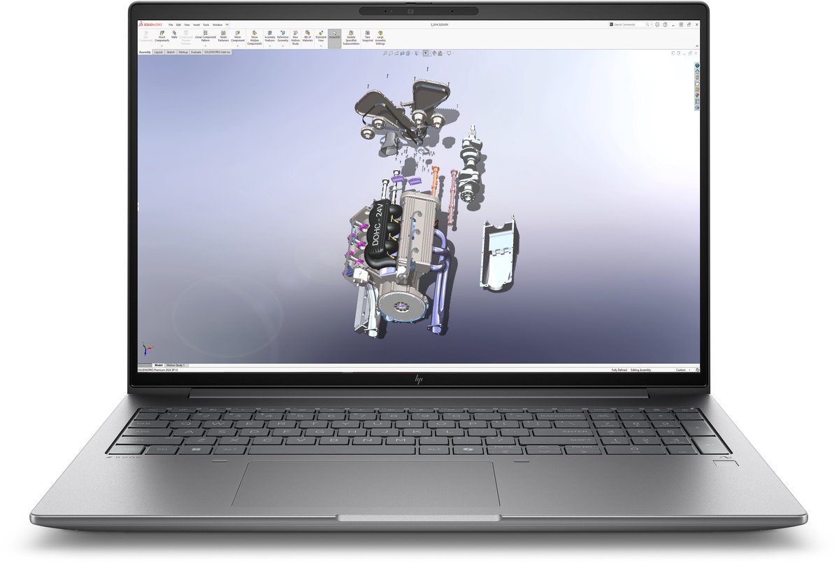 HP Zbook X G1i 16 PC Intel Core Ultra 7 255H Mobiel werkstation 40,6 cm (16") WUXGA 32 GB DDR5-SDRAM 512 GB SSD NVIDIA RTX PRO 1000 Blackwell Wi-Fi 7 (802.11be) Windows 11 Pro AI Workstation, AI PC Zilver