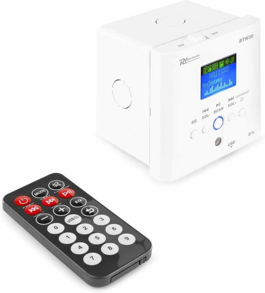 Inbouw Mini Versterker met Bluetooth, MP3 en FM Radio - 30W