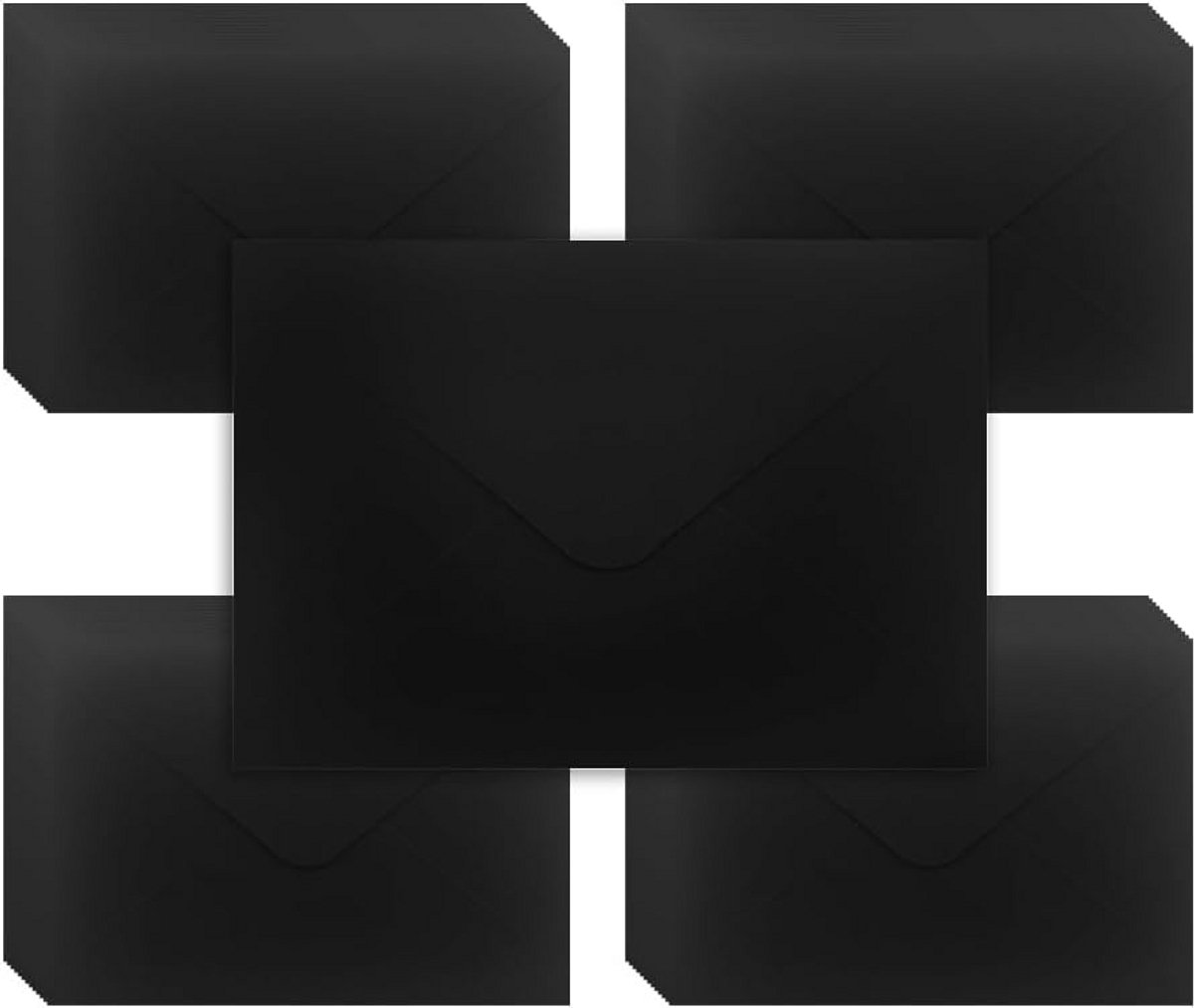 50 Zwarte B6 Enveloppen (17x12 cm) - Klassieke Flap voor Wenskaarten, Uitnodigingen en Zakelijk Gebruik