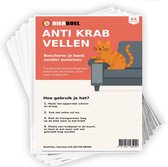 Dierboel ® - Anti Krab Vellen voor Kat en Hond - 6 XL Vellen – Zonder Punaises - Tegen Krabben – Bankbescherming – Meubelbescherming – Krabpaal – Anti Scratch – 43.2 x 30.5cm – Transparant - 1 plak kant - incl. Gratis Ebook