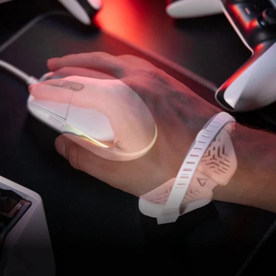 Ergonomische Gaming Polssteun Groot - Anti-Vermoeidheid Voor Computermuizen - Grijze Silicium Polssteun van Merkloos — afbeelding 5