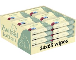 Zwitsal Billendoekjes - Lotion - 24 x 65 stuks - Voordeelverpakking