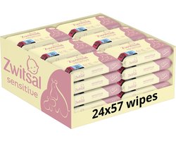 Zwitsal Billendoekjes - Sensitive - 24 x 57 stuks - Voordeelverpakking
