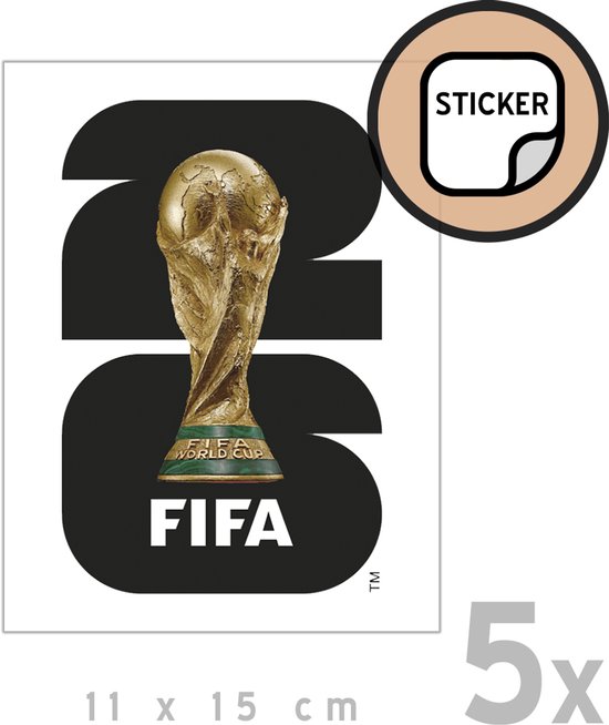 Stickers (5x) | Fifa WK voetbal 2026 | 11 x 15 cm | Wereldkampioenschap ...