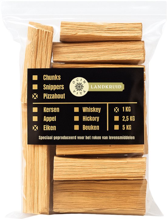 BBQ Rookhout Pizzahout Eiken 1kg - Droog & Natuurlijk Hout voor Ooni & Pizzaovens