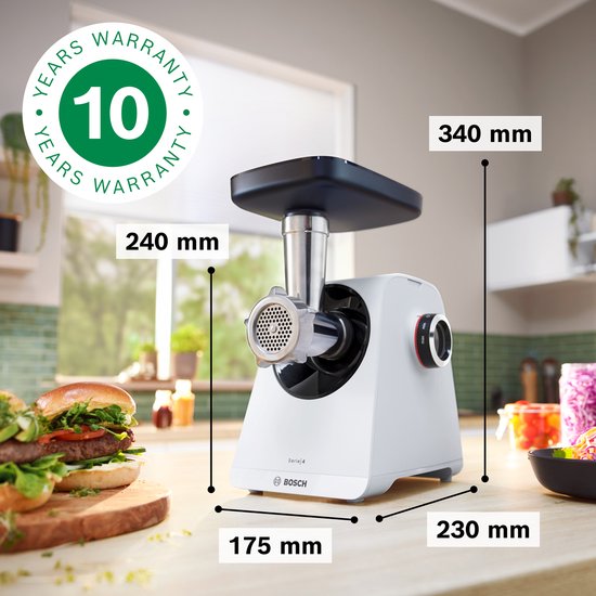 Bosch MFWS420W - Multi Power Serie 4 - Vleesmolen - Wit — afbeelding 5