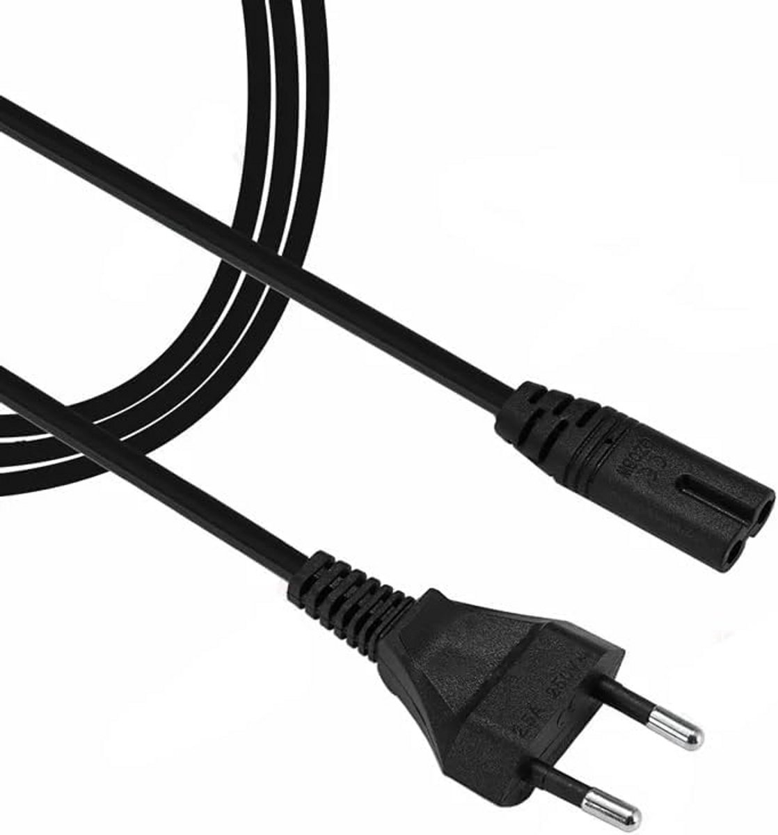 2 Meter 2-Polige Voedingskabel voor Draagbare Speakers en Soundbars