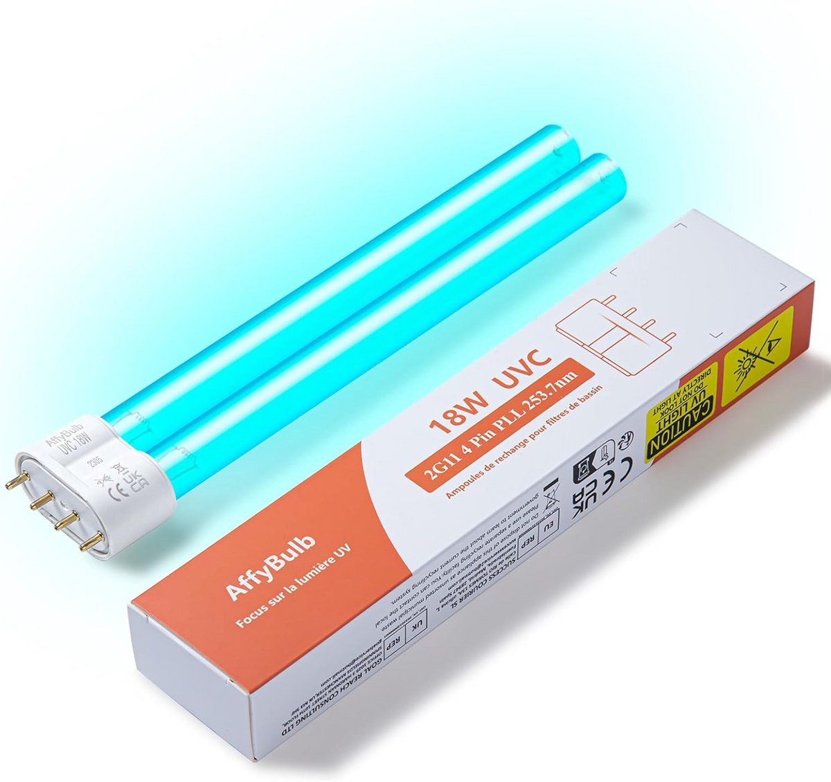 18W PLL UV Vervangingslamp 2G11 voor Vijverfilter en Waterzuiveraar