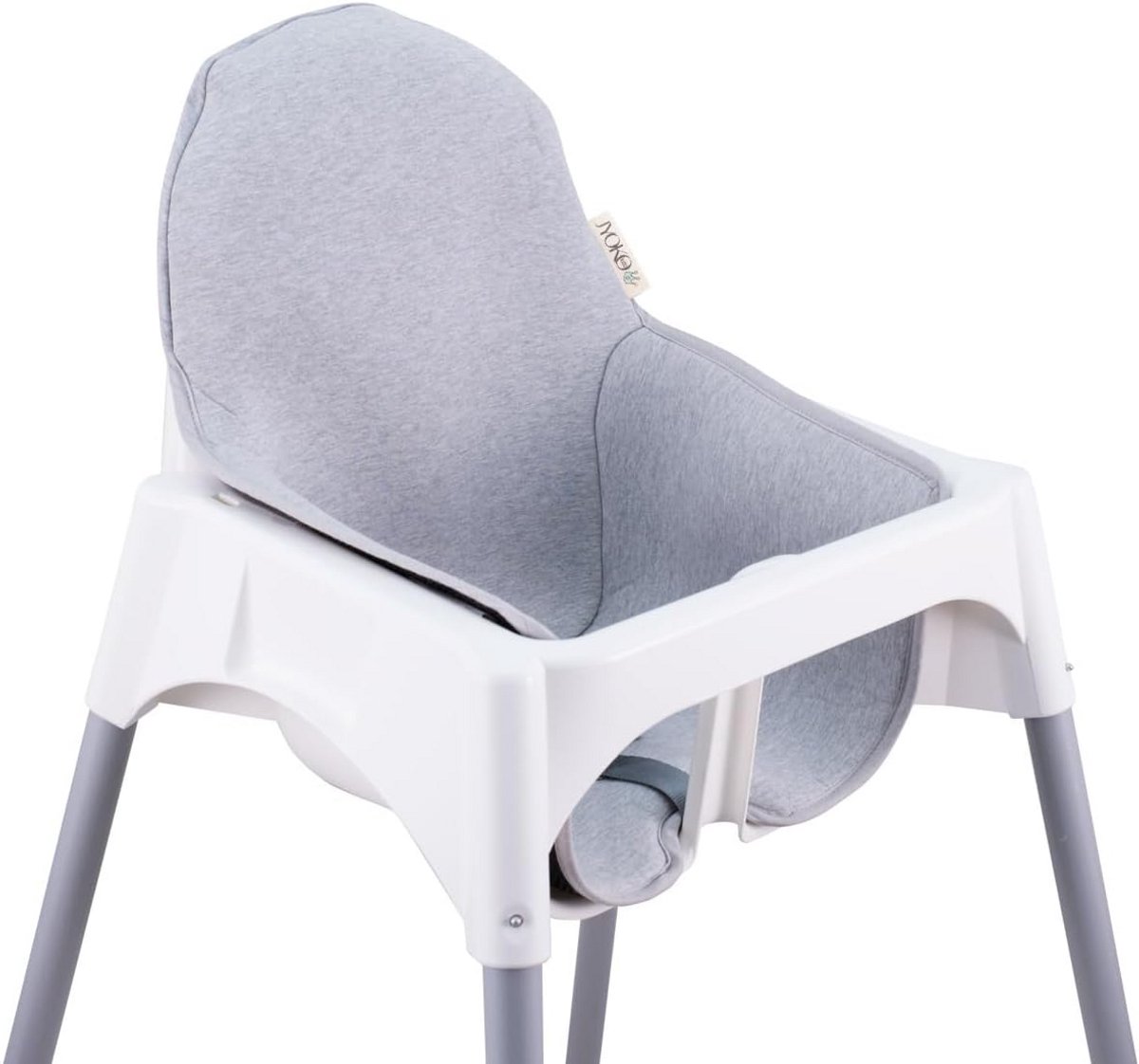 Comfortabel Zitkussen voor Kinderstoel - Geschikt voor Ikea Antilop - Ademend Katoen Grijs – foto 3