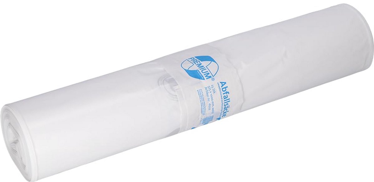 Sterke Afvalzakken 70L Wit - Gemaakt van Gerecycled LDPE Plastic - 25 Stuks